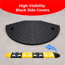 Reflective Speed Ramp Black Side Section Heavy-Duty Non-Slip PVC with Reflective Strips
