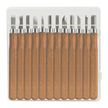 12 PCS Wood Carving Tools, Wood Carving Set, Carbon Steel Wood Hand Carving Tool for DIY Sculpture Carpenter