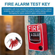 16 PCS Fire Alarm Test Key Set with 2 Key Rings, Manual Reset Key Kit for Engineers and Safety Systems