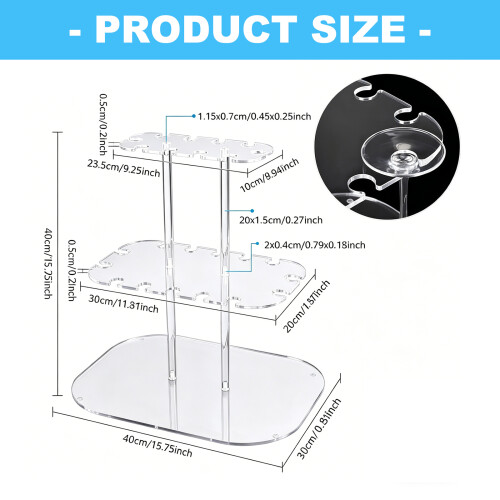 Transparency Acrylic Multilayer Wine Glass Display Stand Elegant 2