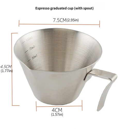 Professional Coffee Measuring Cup Rustproof Stainless Steel Cup 2