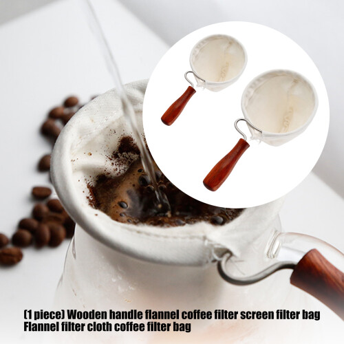 Washable Flannel Coffee Filter With Comfortable Wood-small 2