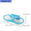 Clear Hanging Pet Dishes with Strong Magnetic Base Large-Blue 4