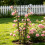 Adjustable Modern Moon Design Iron Plant Support Trellis-Gold 7