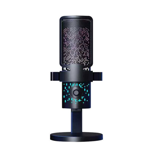 USB Microphone for Recording Streaming  PC Headphone Output Touch-Mute Button RGB Gaming Microphone Noise Cancellation