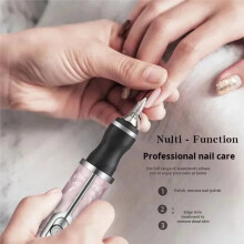 Electric Nail Drill Machine 20000RPM Rechargeable Nail File Manicure Pedicure Tool with Nail Polish Sander Grinding Bits