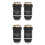4pcs Biological Microscope Lens, 195 Achromatic Black Objective Lens 100X Oil High Power Objective Interface 20.2mm 2