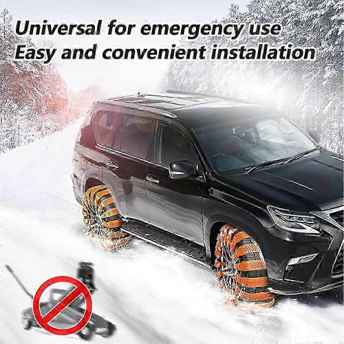 Reusable Anti-Snow Chains, Universal Adjustable Non-Slip Zip Tie Tire Chains 1