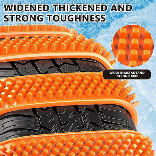 Reusable Anti-Snow Chains, Universal Adjustable Non-Slip Zip Tie Tire Chains 2