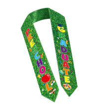 Fun Themed Graduation Sash For Children Preschool-Green