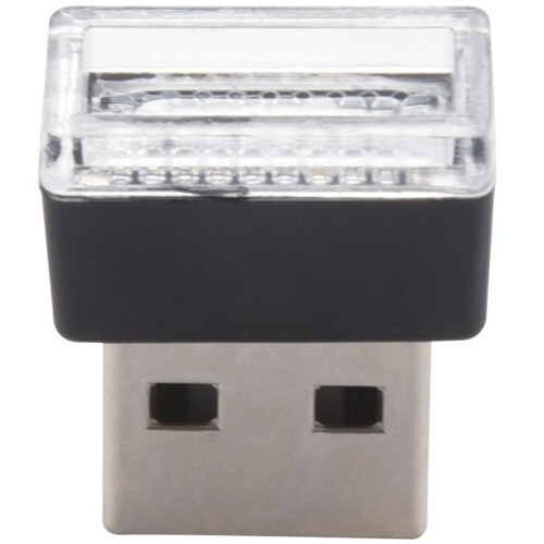 4X  Portable  Usb Led Car Light Car Interior Usb Atmosphere Light Plug and  Decorative Light White 1