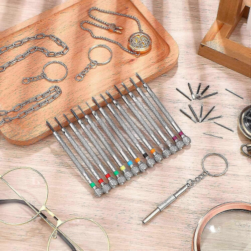 13 Pc Mini Watch Screwdriver Set 0.6-2.0mm + 13 Extra Replace Bla 2
