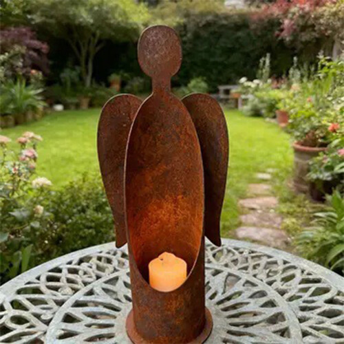 Angel Figurines Tealight Candle Holders Romantics Yard Art 2