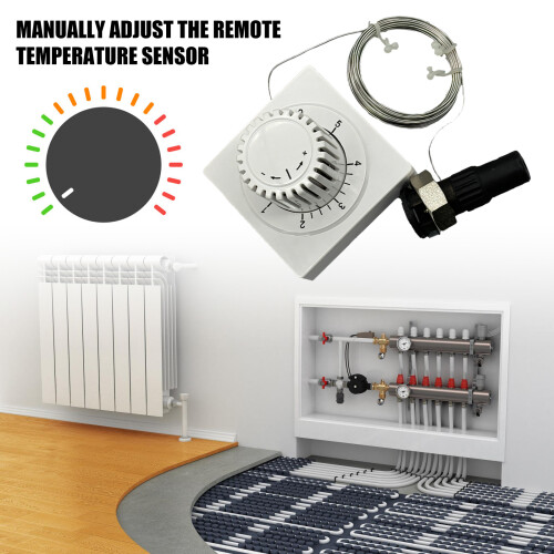 Thermostatische Heizkörperventiladapter mit großer-2 Meter 2