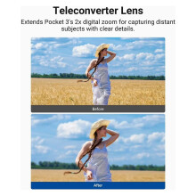 NEEWER Teleconverter for Osmo Pocket 3 Only Magnetic HD Multicoated Optical Glass Lens Attachment