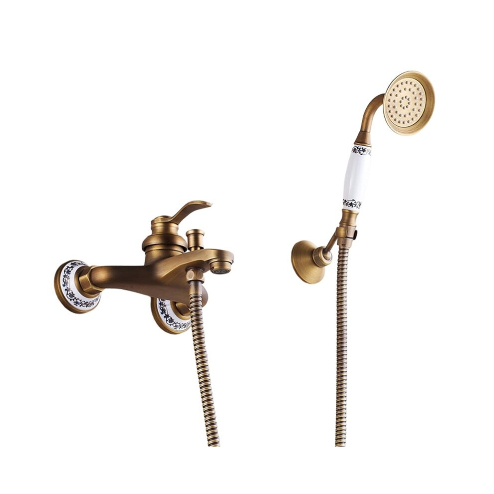 Brass Shower Faucet Set With Handheld Shower And Mixer Tap A 4712358152640