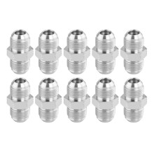 Hydraulic Hose Adapter, 1/2" JIC Male - 1/2" JIC Male, JIC 37 Flare Straight Union Fitting- 10pack