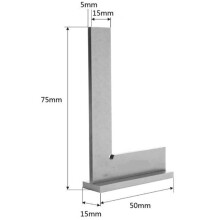 Stainless Steel 90 Degree Miter Angle Corner Ruler with Wide Base 100 X 70mm