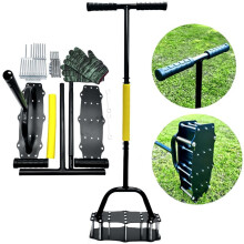 Lawn Aerator Spike Tool, Metal Aerator Lawn Tool with Longer Spikes, Pre-Assembled Manual Grass Aerator for Lawn