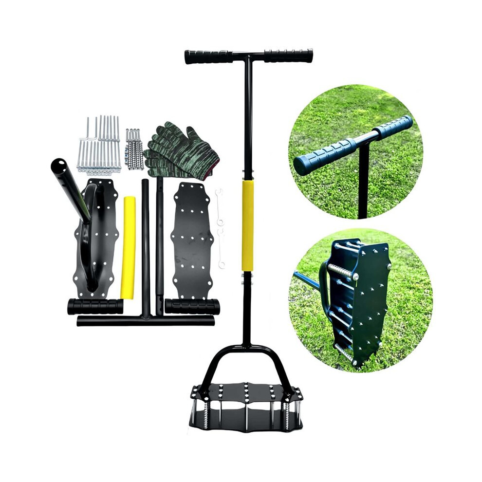 Lawn Aerator Spike Tool, Metal Aerator Lawn Tool With Longer Spikes, Pre-Assembled Manual Grass Aerator For Lawn 4712121517393