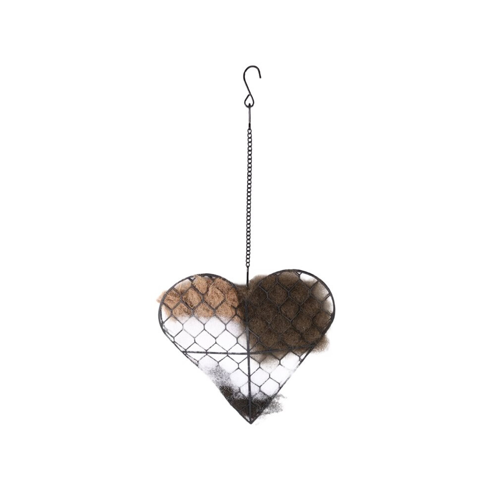 Handmade Alpaca Fiber Bird Nesting Heart, Birds Nests Material Holder, Winter Tree Shelter For Wild Bird 4714078998645
