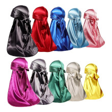 Lot de 10 Durags, Durags Soyeux pour Hommes et Femmes, Durags en Soie Ondulés, Durags en Satin avec Longue Queue et Larges Lanières