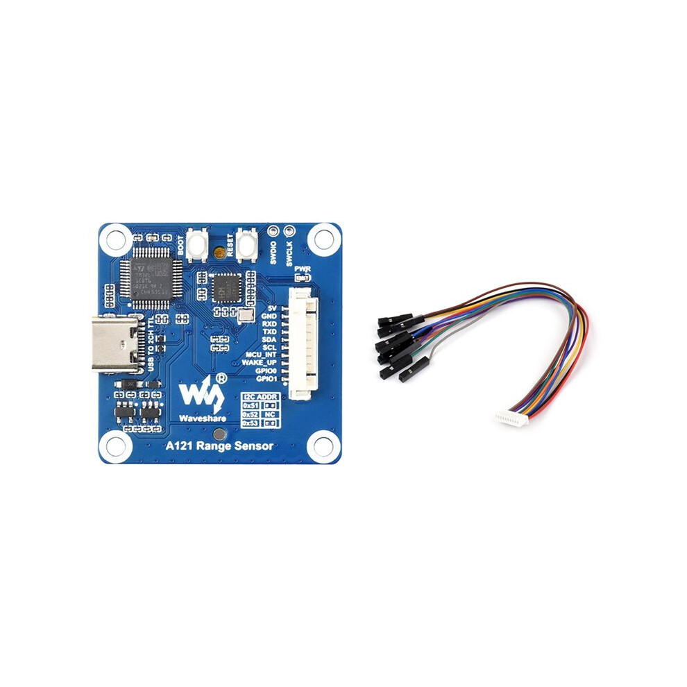 Waveshare A121 Range Sensor Millimeter-Wave Module 60Ghz-Pcr Vital Signs Motion Detection Usb/Uart/I2c Detector 6032556368802