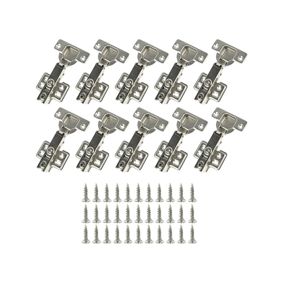20 Pcs Hinges Cold Rolled Steel Hydraulic Cabinet Door Hinge Damper Buffer Soft Quiet Closing For All Cupboard Furniture 4712474909845
