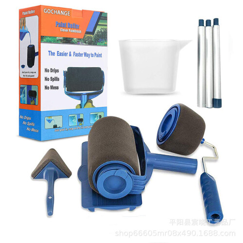 Paint Roller Kit with Extension Pole - No Drip Home Painting Tool Set 1