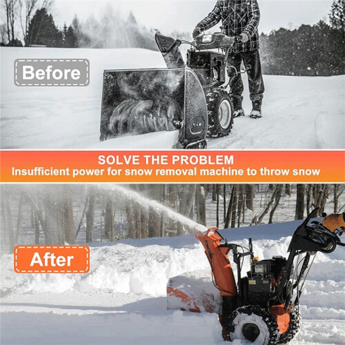 3/8inch Universal Snow Blower Impeller Modification Kit Compatible with Modifies 2-Stage Machine Snow Blower 2