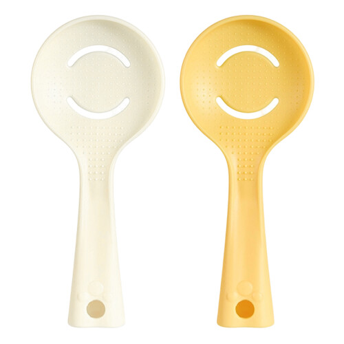 Functional Plastic Rice Scoops That Standing On-Yellow 1