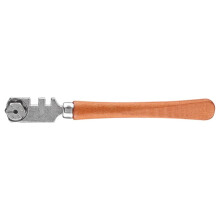 130mm Six Wheel Glass Cutter Cutting Tool with Wood Ideal for Cutting Thick Glass Plates Kit