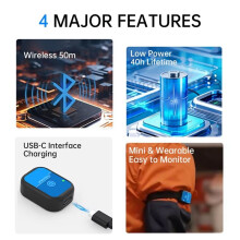 Capteur D'Attitude 9 Axes WT9011DCL-BT50 - Gyroscope, Accéléromètre, Magnétomètre et Inclinomètre avec Adaptateur USB 5.0