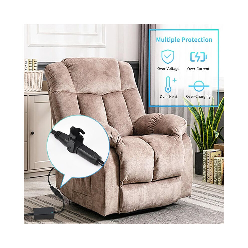 Universal Extension Power Cord For Recliner, 6.6 Ft(2M) 2 Pin Lift Chair Replacement Cable For Most Recliner 4711707609644