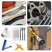 Kit D'Outils de Nettoyage des Gicleurs de Carburateur pour Motos, Quads, Tondeuses à Gazon et Petits Moteurs
