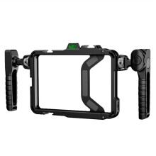 Mobile Phone Cage Photography Handheld Shooting Bracket Outdoor Live Streaming Stabilizer Vlog with Level