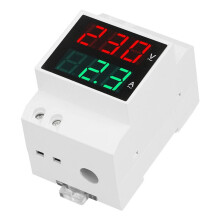 Digital Voltmeter Ammeter AC80-300V 0.1-99.9A DIN Rail High Accuracy Meter