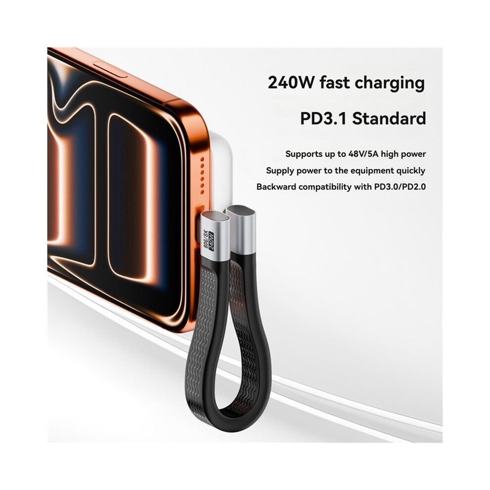 Dual- Side-Bending Type-C Flexible Cable Usb4 High-Speed Transmission 240W Fast Charging Pd3.1 8K Data Cable 4711210817406