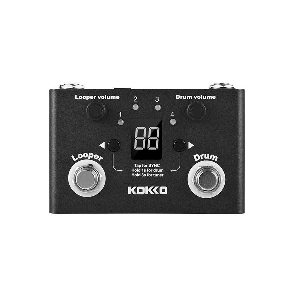 Kokko Multifunction Looper Effect Pedal Drum Machine Digital Tuner Bt Page Turner Phrase Loop Recording Compact Pedal 4711622347713