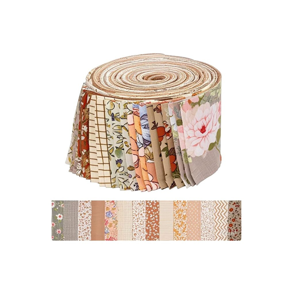 42 Pcs Jelly Roll Fabric Strips For Quilting-2.6 Inch Precut Cotton Floral Strips Bundles, Perfect Quilting Fabric 4712137699359