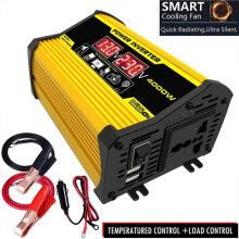 2X  12V to AC 220V 4000W Car Inverter LED Display Multifunction 2 USB Power Converter Charger Adapter