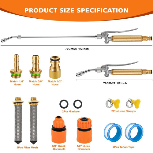 High Pressures Long Water Spray Guns Comfortable Grip Adjustable 2