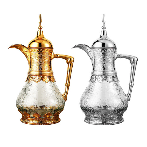 Premium Glass Drink Maker With tight lid Perfect For-silver 1