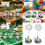 2 Stück Fußball-Form-Platzkartenhalter mit Harzbasis, 2