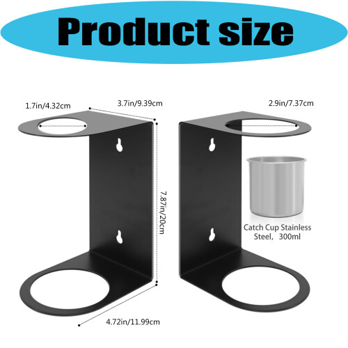 Pack Of 2 Sturdy Iron Funnel Stand With Secure Mounting Iron 2
