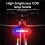 Bicycle Tri-Color Variable Light Taillight with USB and Solar Dual Charging, High-Brightness COB Strobe Light 5