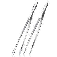 12inch Kitchen Fine Tweezer Tongs Extra-Long Stainless Steel Cooking Tweezers for Kitchen Food Cooking Sea Food and BBQ