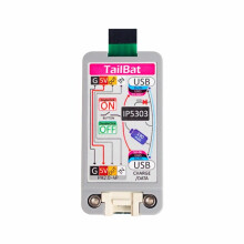 ATOM TailBat External Battery Accessory Built-in 190mAh Rechargeable Lithium Battery with Indicator Light for ATOM