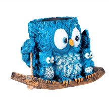 Swing Owl Hanging Planter for Indoor Outdoor Plants Decor Owl Planter Pot with Rope, Small Hanging Plant Holder