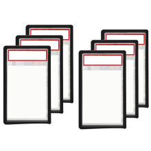 6Pcs Flexible Slab Bumper for Graded Card Cases,Shock-Absorbing,Anti-Scratch & Corner Guard for Standard PSA Black